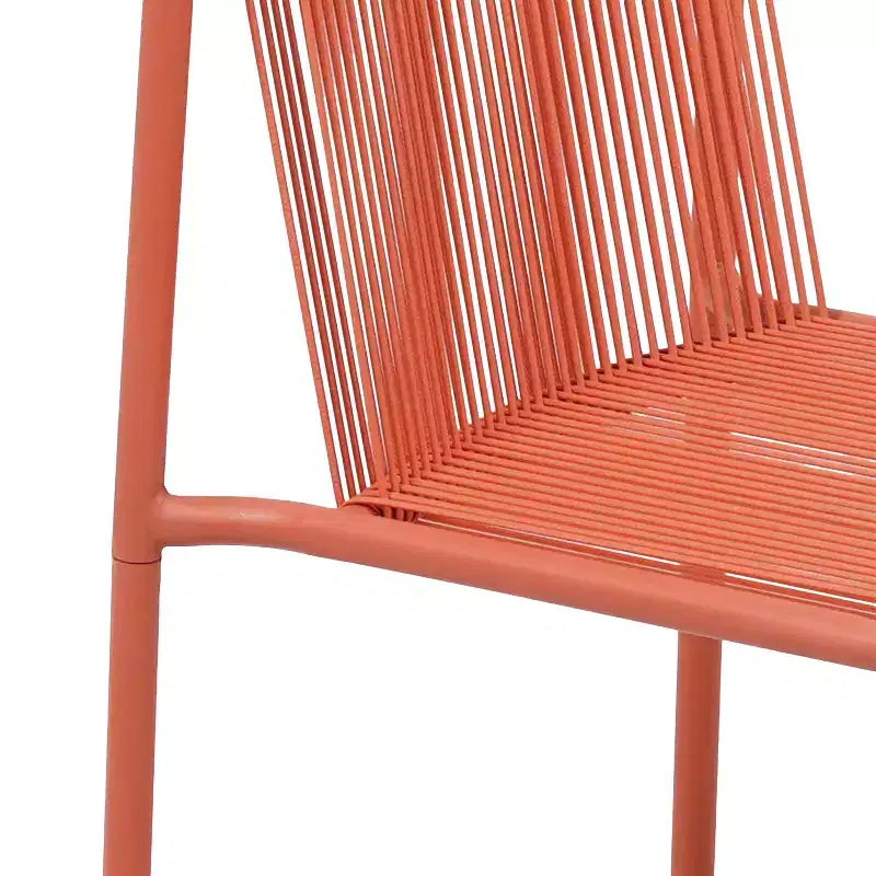 Christopher Knight Home Balfour - Sedie da pranzo moderne da esterno impilabili in rattan e ferro (set di 2)