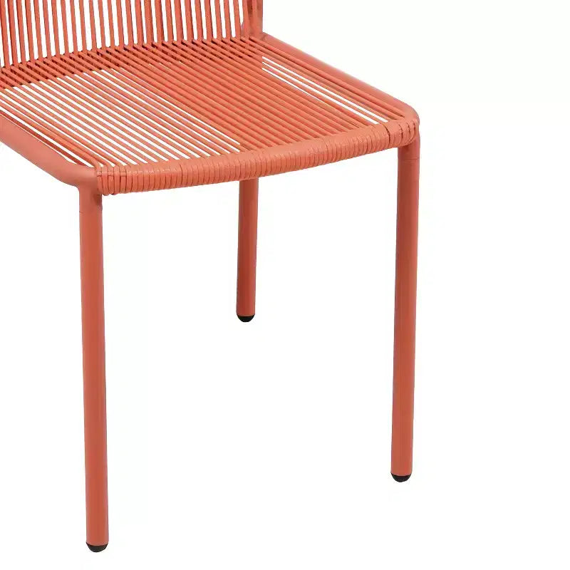 Christopher Knight Home Balfour - Sedie da pranzo moderne da esterno impilabili in rattan e ferro (set di 2)