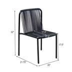 Christopher Knight Home Balfour - Sedie da pranzo moderne da esterno impilabili in rattan e ferro (set di 2)