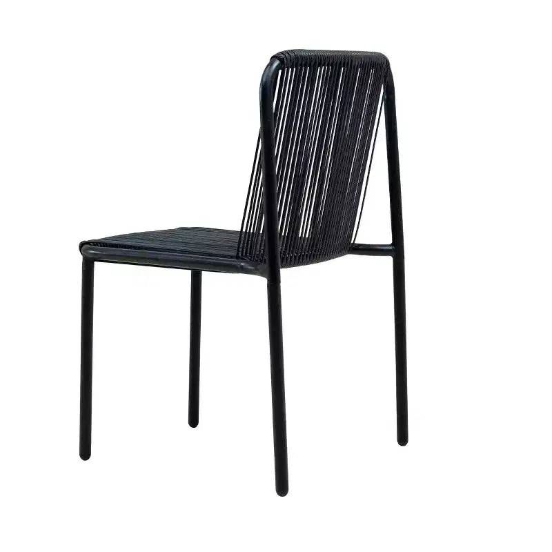 Christopher Knight Home Balfour - Sedie da pranzo moderne da esterno impilabili in rattan e ferro (set di 2)