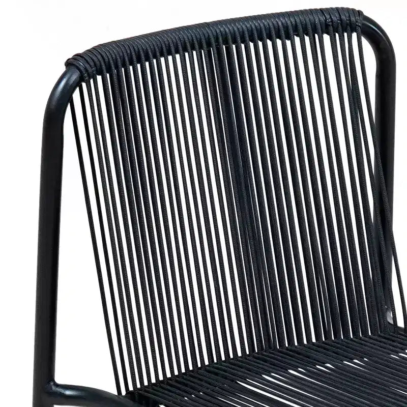 Christopher Knight Home Balfour - Sedie da pranzo moderne da esterno impilabili in rattan e ferro (set di 2)
