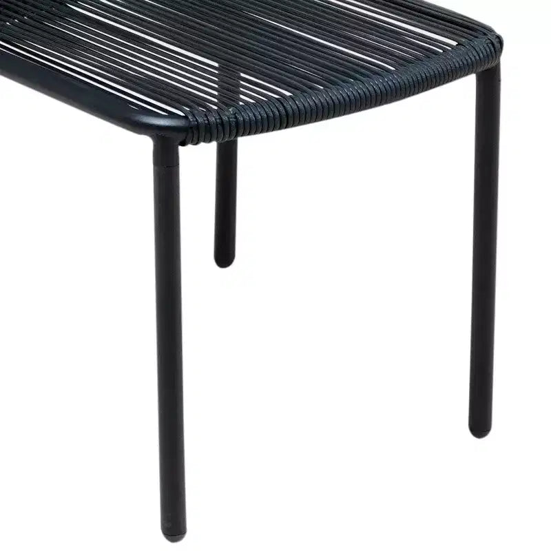 Christopher Knight Home Balfour - Sedie da pranzo moderne da esterno impilabili in rattan e ferro (set di 2)