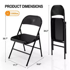 Sedia Pieghevole Impilabile Karl Home in Metallo (Set da 4)