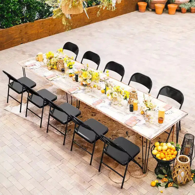 Sedia Pieghevole Impilabile Karl Home in Metallo (Set da 4)