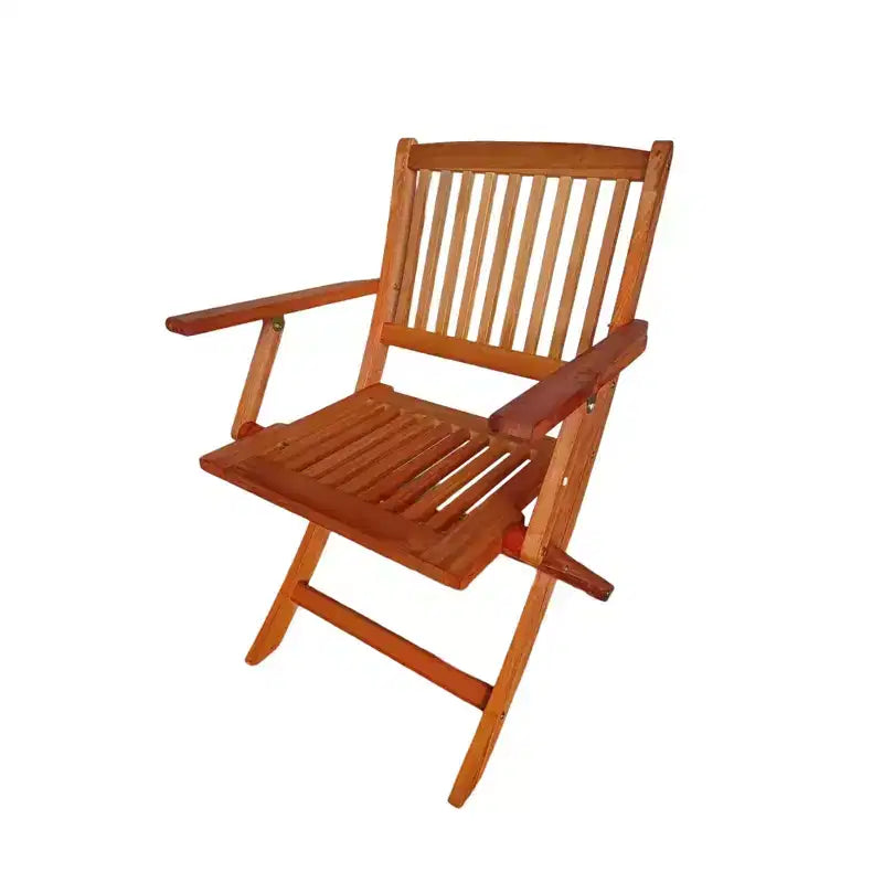 GDFStudio Benedict Sedie da pranzo pieghevoli rustiche da patio (Set da 4)