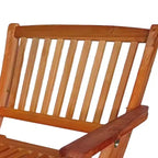 GDFStudio Benedict Sedie da pranzo pieghevoli rustiche da patio (Set da 4)