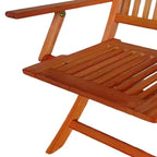 GDFStudio Benedict Sedie da pranzo pieghevoli rustiche da patio (Set da 4)