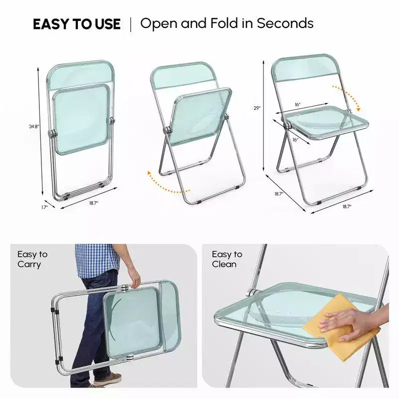 Karl Home | Set di 2 sedie pieghevoli impilabili