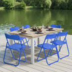 Karl Home | Set di Sedie Pieghevoli Impilabili in Metallo (Set da 6)