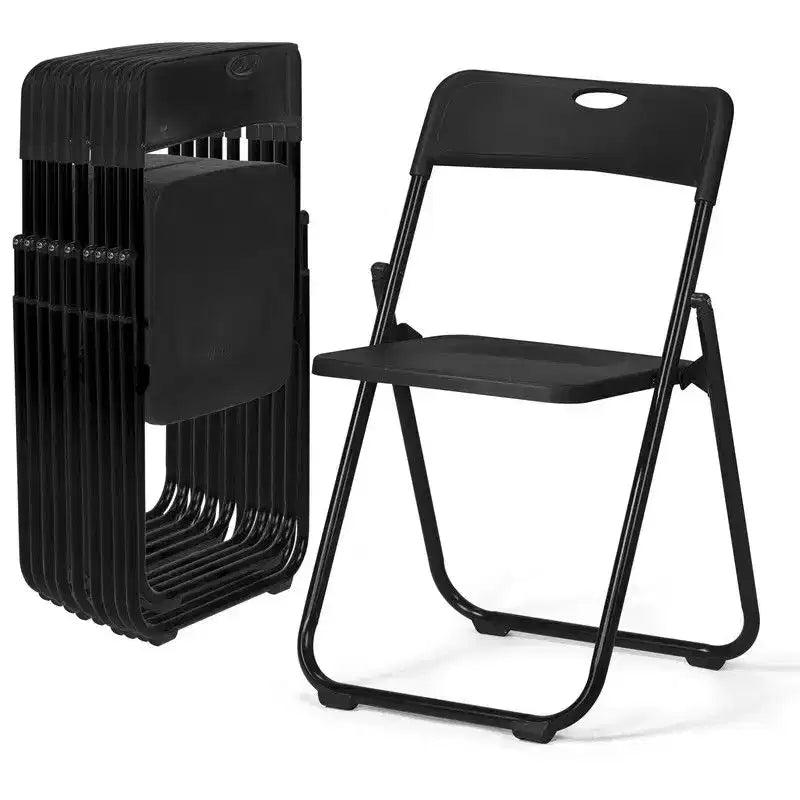 Karl Home |Stackable Metal Folding Chair Set (Set of 10)