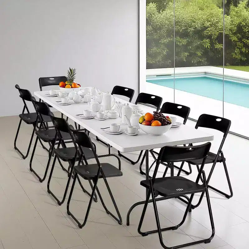 Karl Home | Set di 10 sedie pieghevoli impilabili in metallo