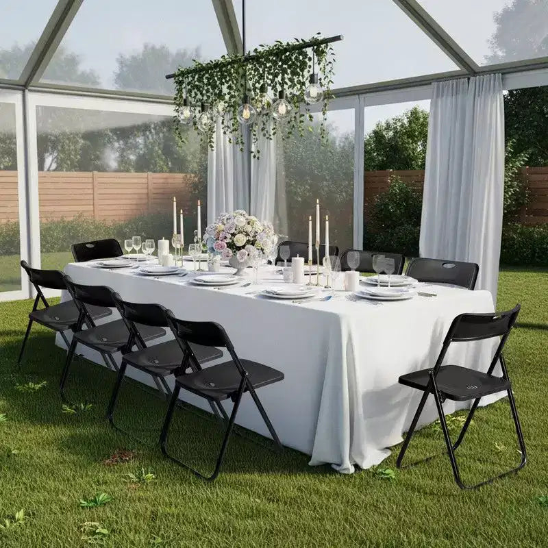 Karl Home | Set di 10 sedie pieghevoli impilabili in metallo