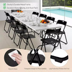 Karl Home | Set di 10 sedie pieghevoli impilabili in metallo