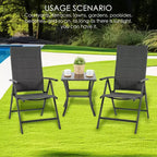 Kozyard Coolmen, set di 2 sedie da pranzo per esterni, pieghevoli con seduta in Textilene imbottita e traspirante per patio e giardino