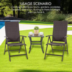 Kozyard Coolmen, set di 2 sedie da pranzo per esterni, pieghevoli con seduta in Textilene imbottita e traspirante per patio e giardino