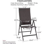 Kozyard Coolmen, set di 2 sedie da pranzo per esterni, pieghevoli con seduta in Textilene imbottita e traspirante per patio e giardino