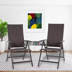 Kozyard Coolmen 2-Piece Outdoor Patio Dining Chair Set  Foldable Deck Chairs with Breathable, Padded Textilene Seats for Patio and Garden Use