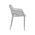 Meridian Furniture, Sedia da pranzo Mykonos per patio esterno, set da 4