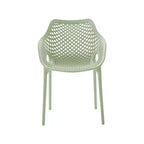 Meridian Furniture, Sedia da pranzo Mykonos per patio esterno, set da 4