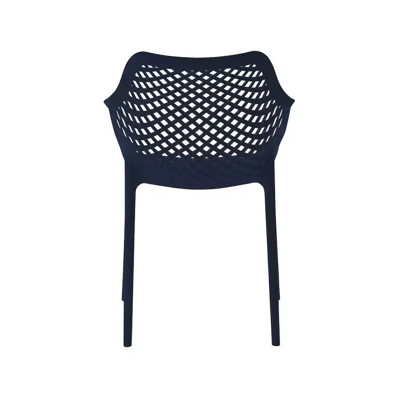 Meridian Furniture, Sedia da pranzo Mykonos per patio esterno, set da 4