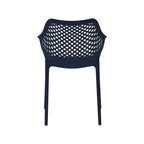 Meridian Furniture, Sedia da pranzo Mykonos per patio esterno, set da 4