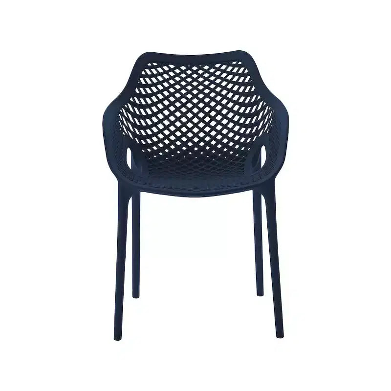 Meridian Furniture, Sedia da pranzo Mykonos per patio esterno, set da 4