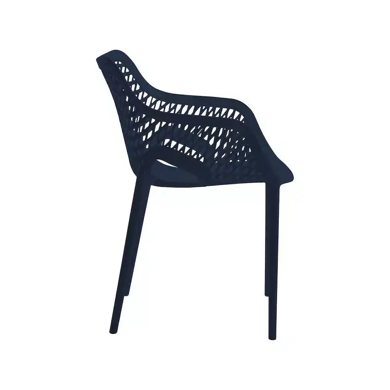 Meridian Furniture, Sedia da pranzo Mykonos per patio esterno, set da 4
