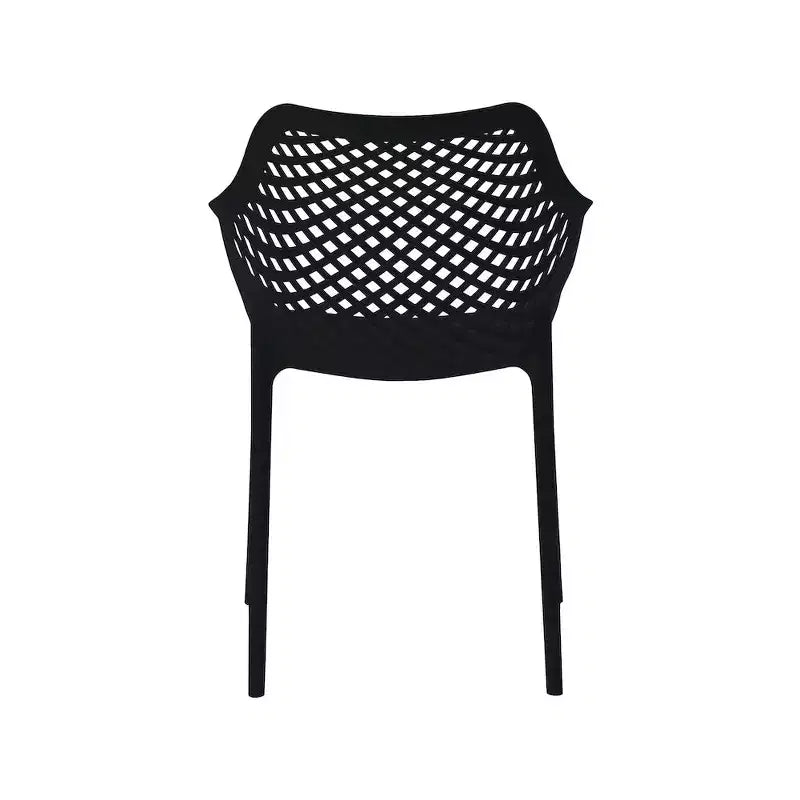 Meridian Furniture, Sedia da pranzo Mykonos per patio esterno, set da 4