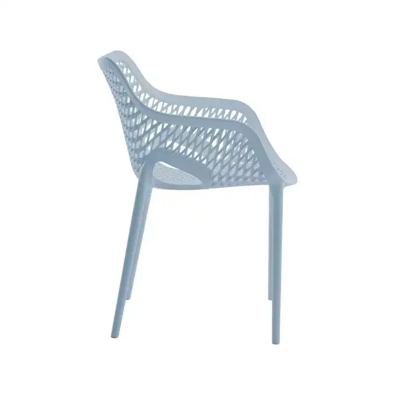 Meridian Furniture, Sedia da pranzo Mykonos per patio esterno, set da 4