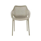 Meridian Furniture, Sedia da pranzo Mykonos per patio esterno, set da 4