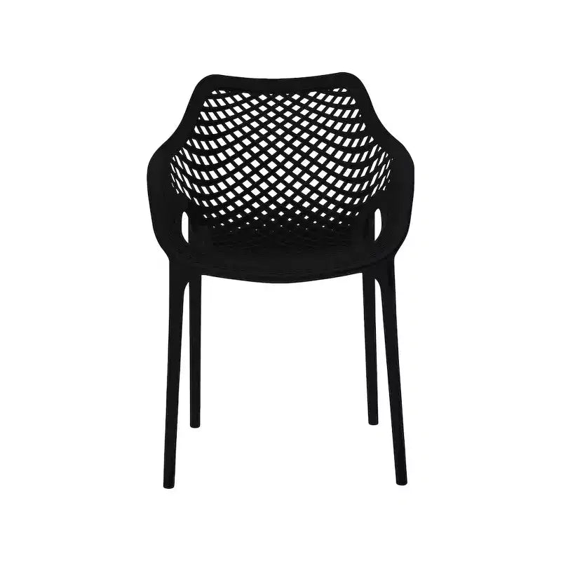 Meridian Furniture, Sedia da pranzo Mykonos per patio esterno, set da 4