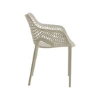 Meridian Furniture, Sedia da pranzo Mykonos per patio esterno, set da 4