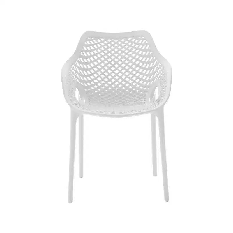 Meridian Furniture, Sedia da pranzo Mykonos per patio esterno, set da 4