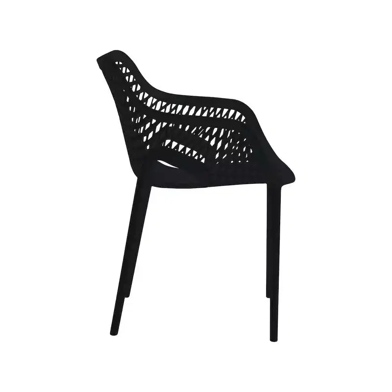 Meridian Furniture, Sedia da pranzo Mykonos per patio esterno, set da 4