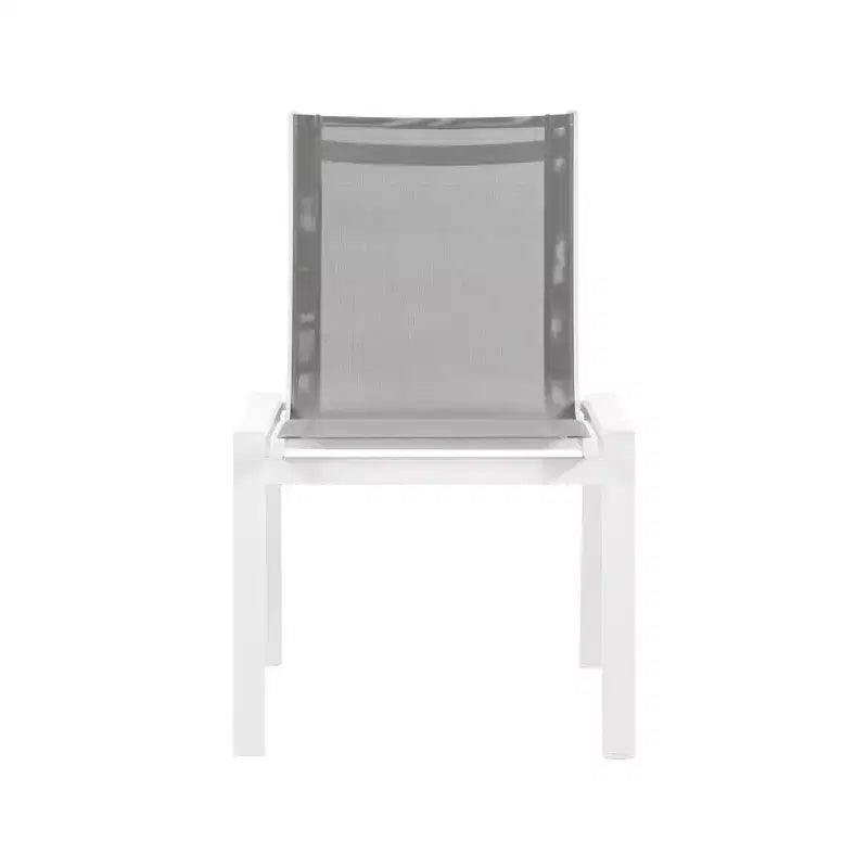 Meridian Furniture, Chaises de salle à manger d'extérieur Nizuc en tissu maillé résistant à l'eau, lot de 2