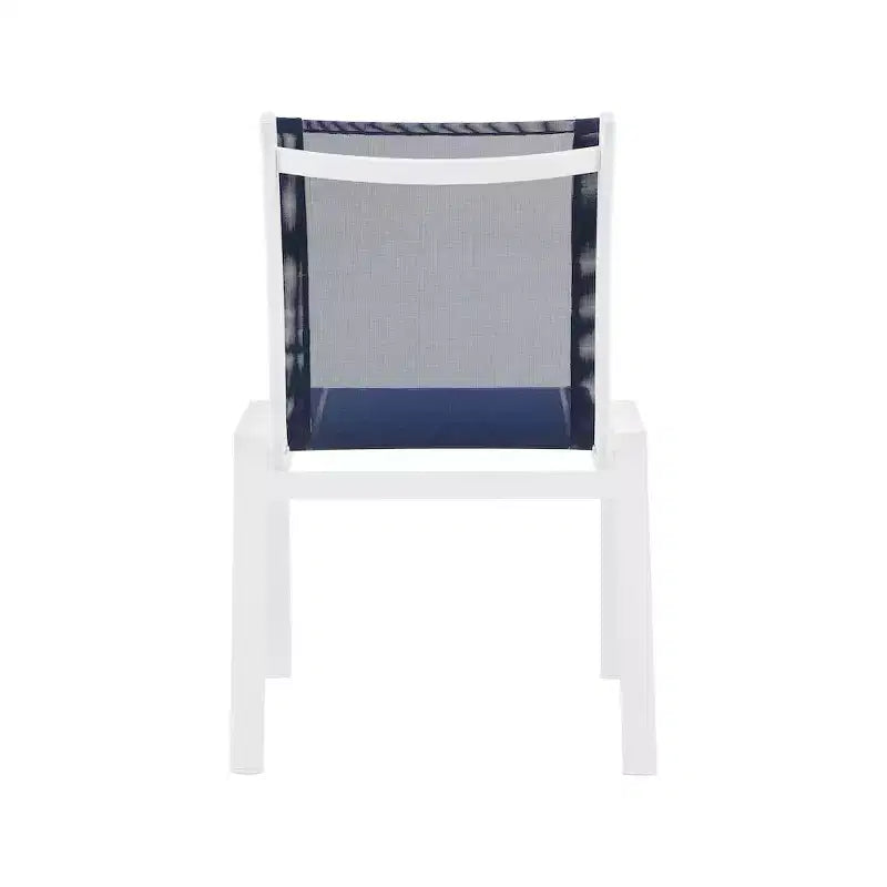 Meridian Furniture, Chaises de salle à manger d'extérieur Nizuc en tissu maillé résistant à l'eau, lot de 2