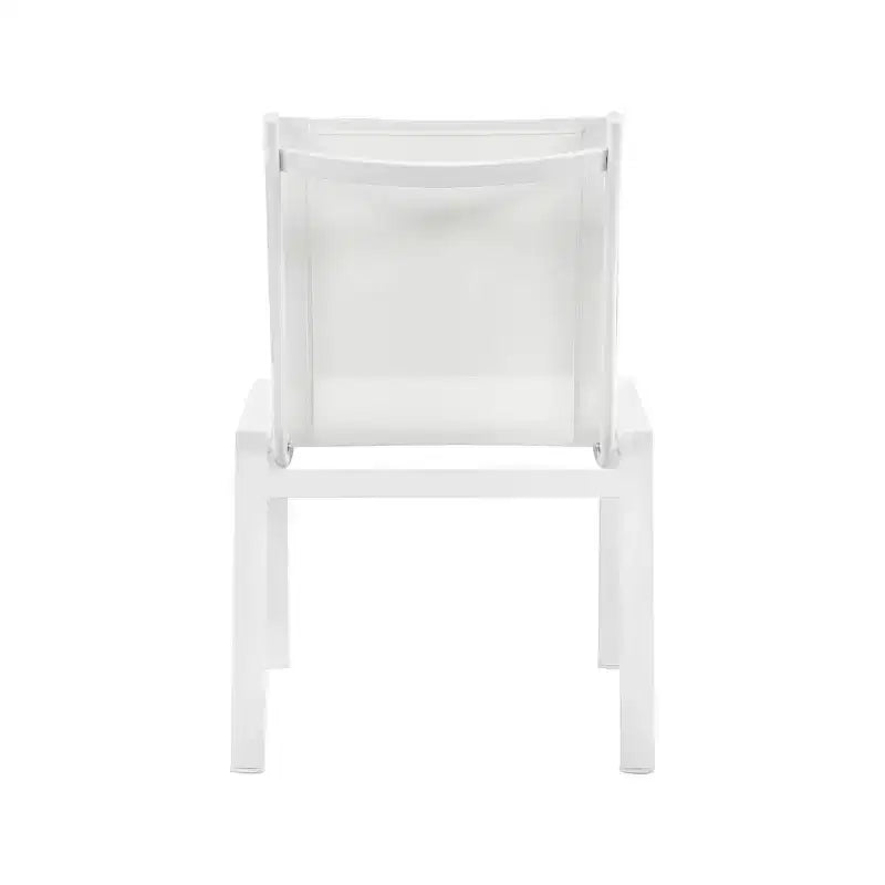 Meridian Furniture, Chaises de salle à manger d'extérieur Nizuc en tissu maillé résistant à l'eau, lot de 2