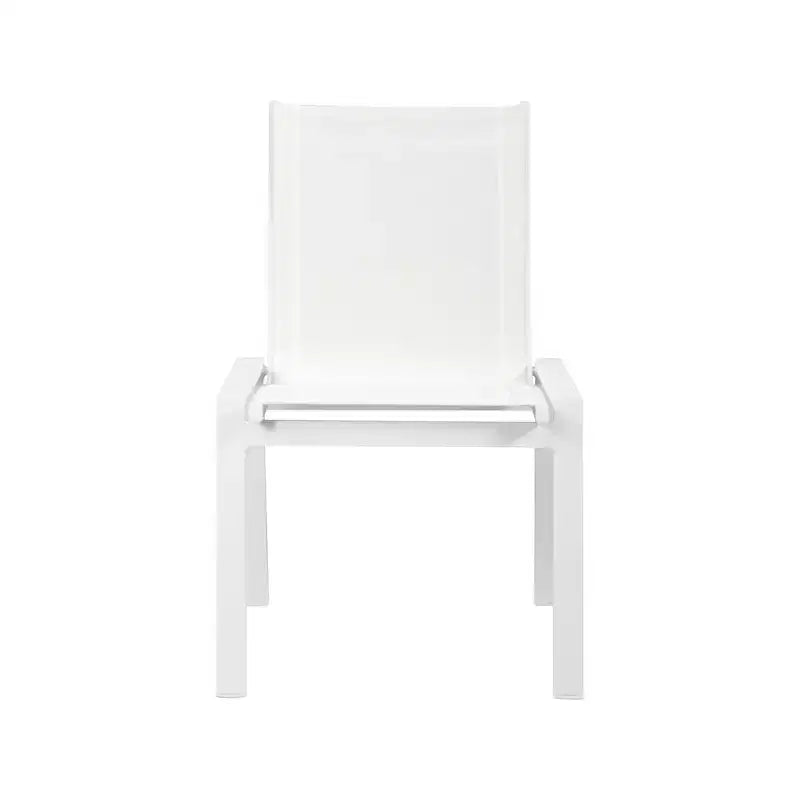 Meridian Furniture, Chaises de salle à manger d'extérieur Nizuc en tissu maillé résistant à l'eau, lot de 2