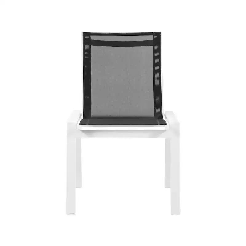 Meridian Furniture, Chaises de salle à manger d'extérieur Nizuc en tissu maillé résistant à l'eau, lot de 2