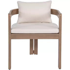 Meridian Furniture, Sedia da pranzo da esterno imbottita in tessuto resistente all'acqua Newport