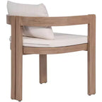 Meridian Furniture, Sedia da pranzo da esterno imbottita in tessuto resistente all'acqua Newport