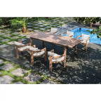 Meridian Furniture, Sedia da pranzo da esterno imbottita in tessuto resistente all'acqua Newport