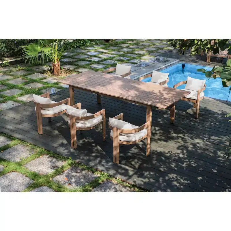 Meridian Furniture, Sedia da pranzo da esterno imbottita in tessuto resistente all'acqua Newport