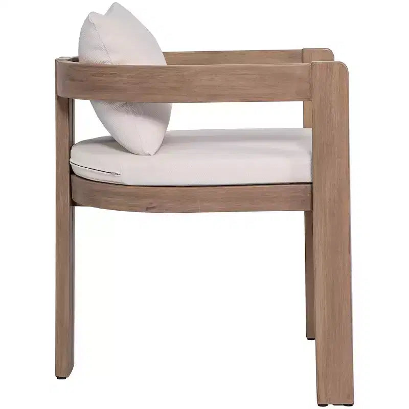 Meridian Furniture, Sedia da pranzo da esterno imbottita in tessuto resistente all'acqua Newport