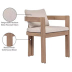 Meridian Furniture, Sedia da pranzo da esterno imbottita in tessuto resistente all'acqua Newport