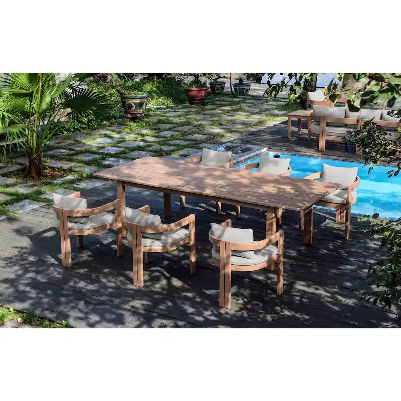 Meridian Furniture, Sedia da pranzo da esterno imbottita in tessuto resistente all'acqua Newport