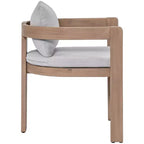 Meridian Furniture, Sedia da pranzo da esterno imbottita in tessuto resistente all'acqua Newport