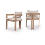 Meridian Furniture, Sedia da pranzo da esterno imbottita in tessuto resistente all'acqua Newport