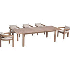 Meridian Furniture, Sedia da pranzo da esterno imbottita in tessuto resistente all'acqua Newport