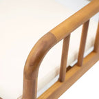 Christopher Knight Home Mara Chaises de salle à manger rustiques d'extérieur en bois d'acacia et rotin avec coussins (lot de 2)